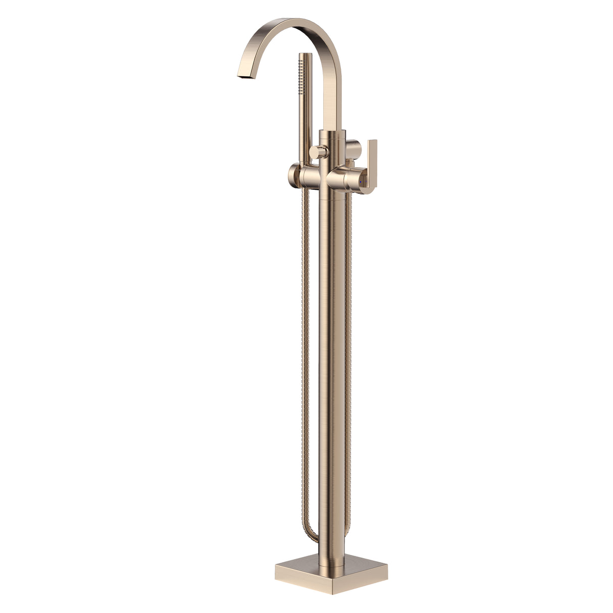 Lura SB-2536-BBZ Free Standing Roman Tub Faucet with Flat Lever Handle BBZ