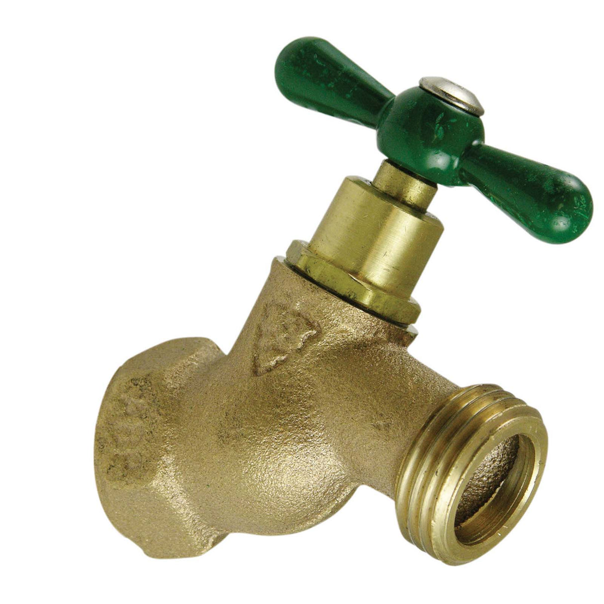 353LF 3/4" x 3/4" FIP x Hose Arrowhead No-Kink Hose Bibb Heavy-Duty Red Brass Alloy T-Handle
