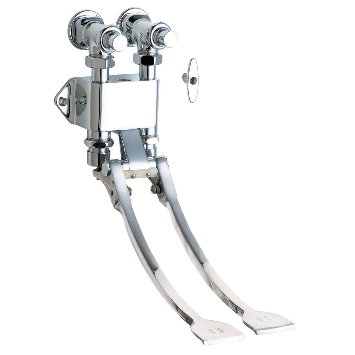 Chicago Faucets 834-EPCP Hot and Cold Double Pedal Water Pedal Box with Extended Pedals for Chicago Faucets