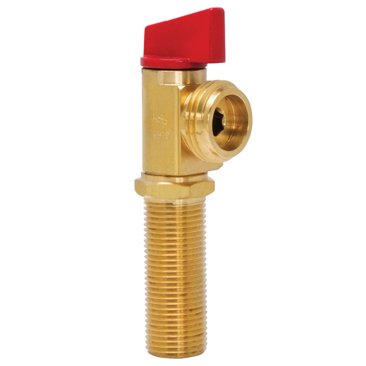 LSP P-09010-R 1/2" CPVC x 3/4" GHT Washing Machine Outlet Box Valve Red Handle