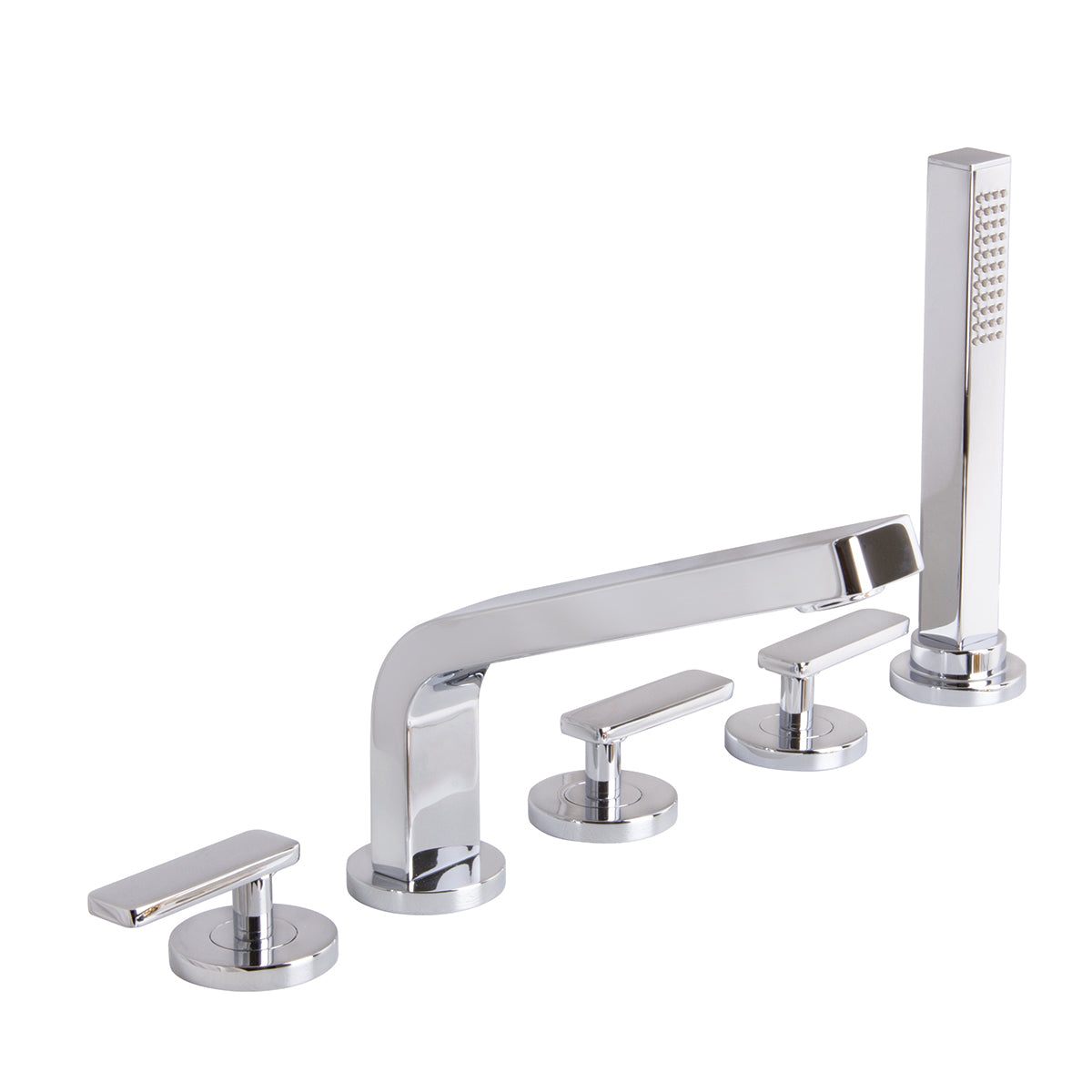SB-2731 Vector 5-Hole Deck Mount Tub Faucet in Polished Chrome