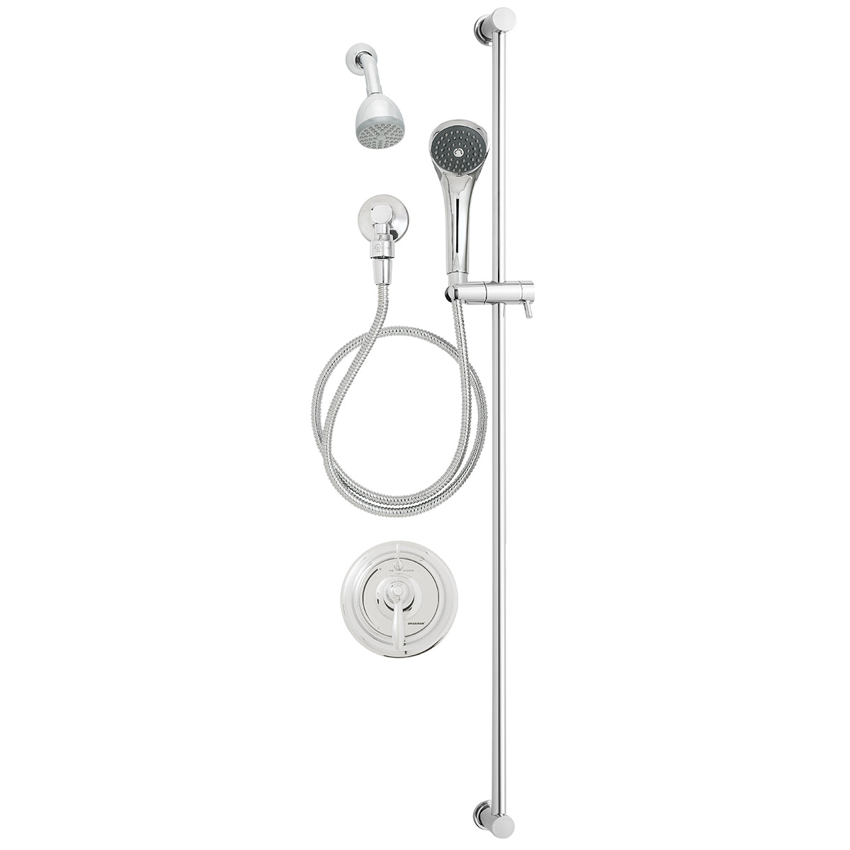 Speakman SLV-5460 SentinelPro Diverter Trim and Shower System (Valve not included) Polished Chrome Finish - 2.0 GPM head / 2.5 GPM hand