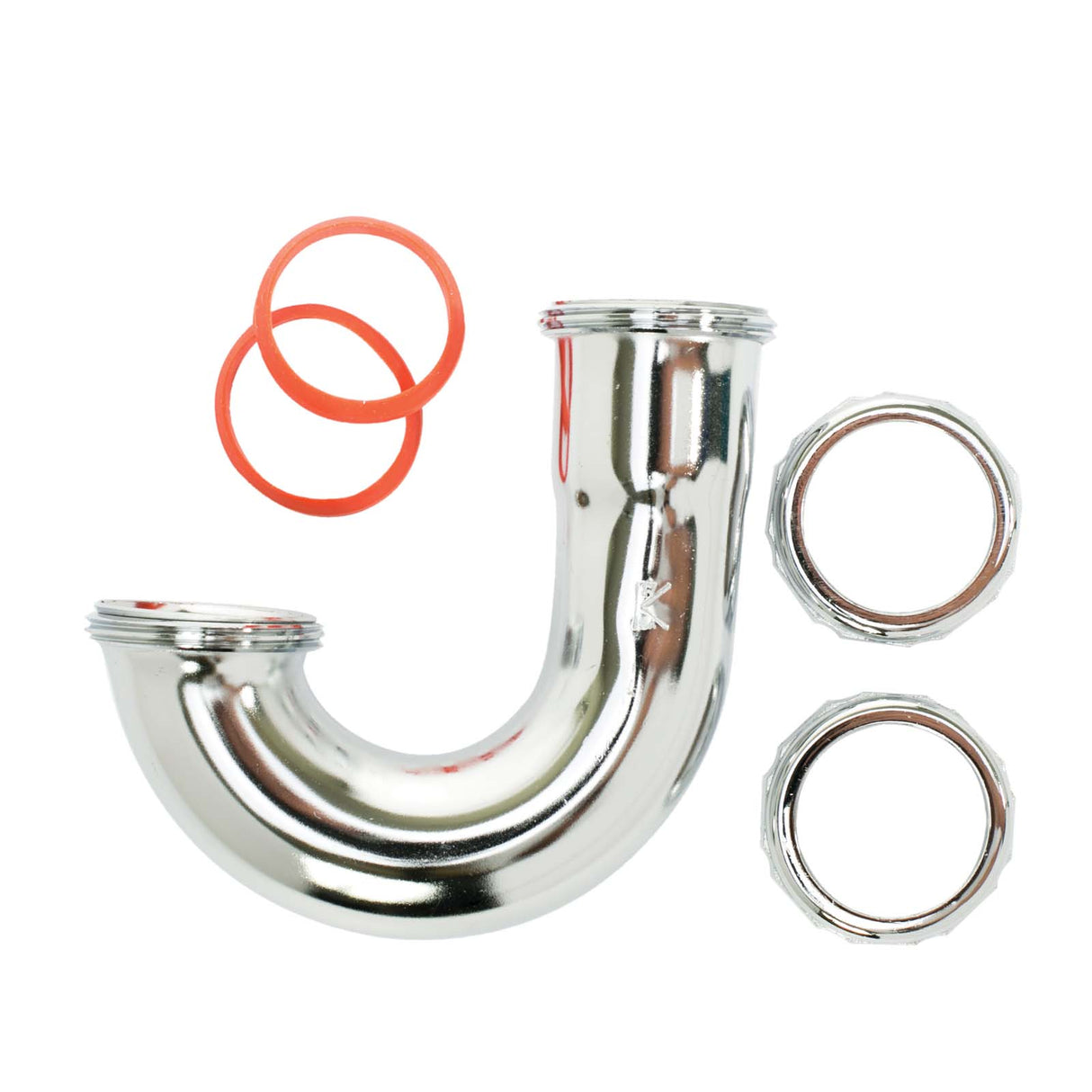 Keeney 10301CP 1-1/4" Inlet x 1-1/4" Outlet Chrome Plated 17 Gauge Brass J-Bend without Cleanout