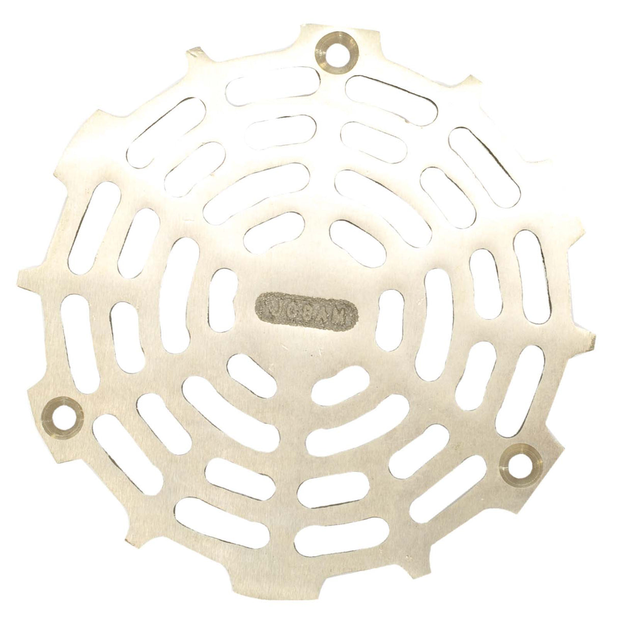 Josam 006080 5-1/4" OD Bronze Round Floor Drain Grate Sand Cast Nickel