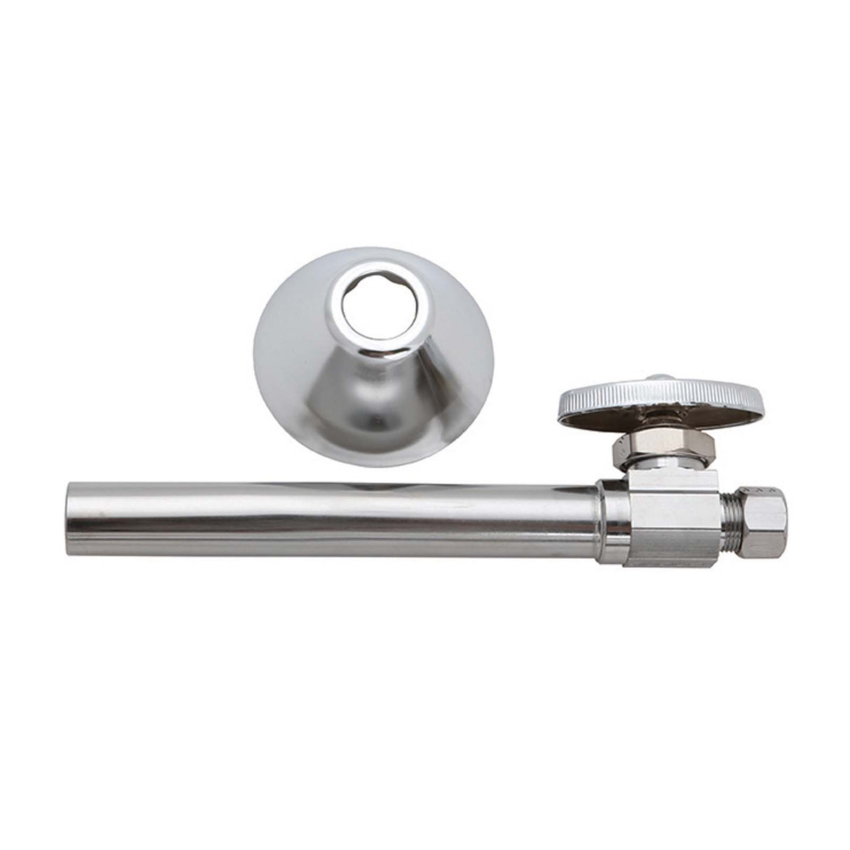 1/2" Sweat x 3/8" OD Compression Brass Encore Multi-Turn Straight Stop