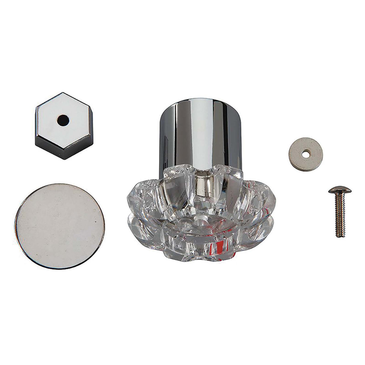 Powers 420-481 Acrylic Plastic Knob, 1-3/8" Dia x 2-3/8" H