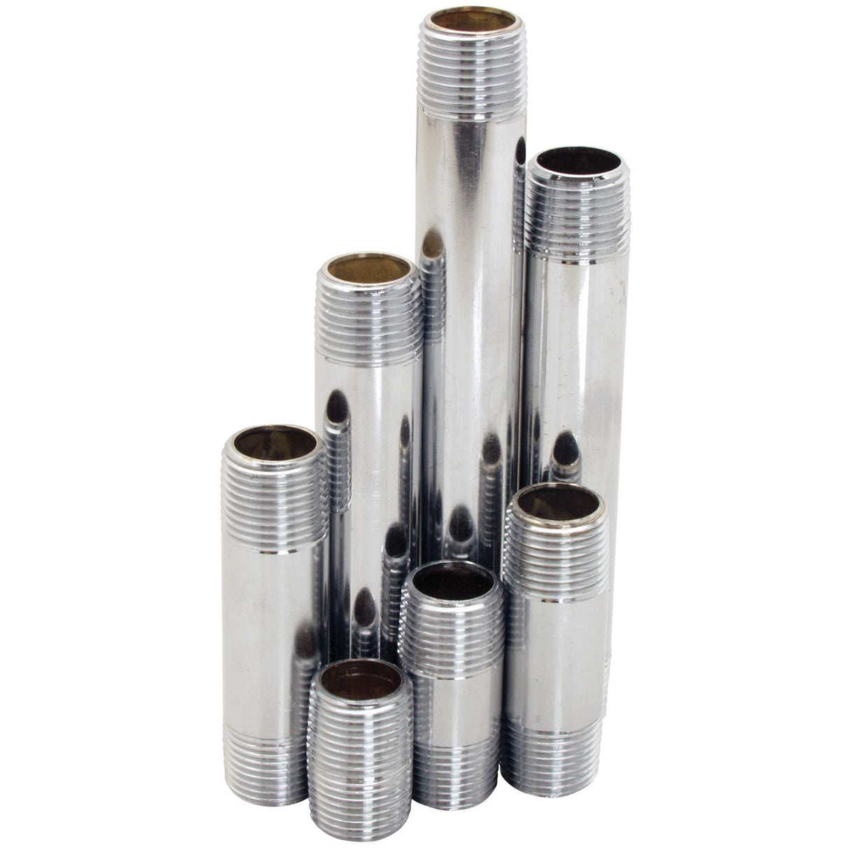 PlumbMaster Approved 51213W 3/8" x 4" Chrome Plated Brass Nipple