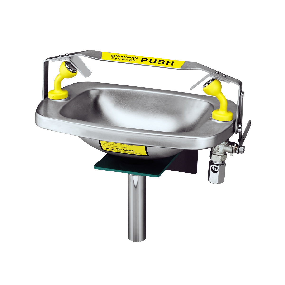 Select Series SE-505 Eyewash Stainless Steel Bowl Wall Mount System