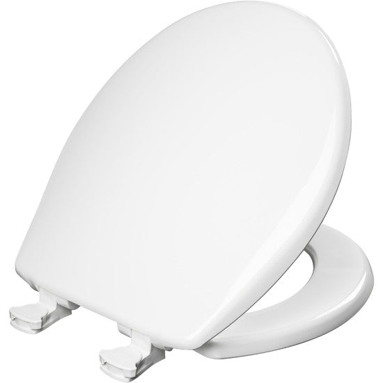Bemis 730EC Closed Front Round Plastic Toilet Seat with Cover, White