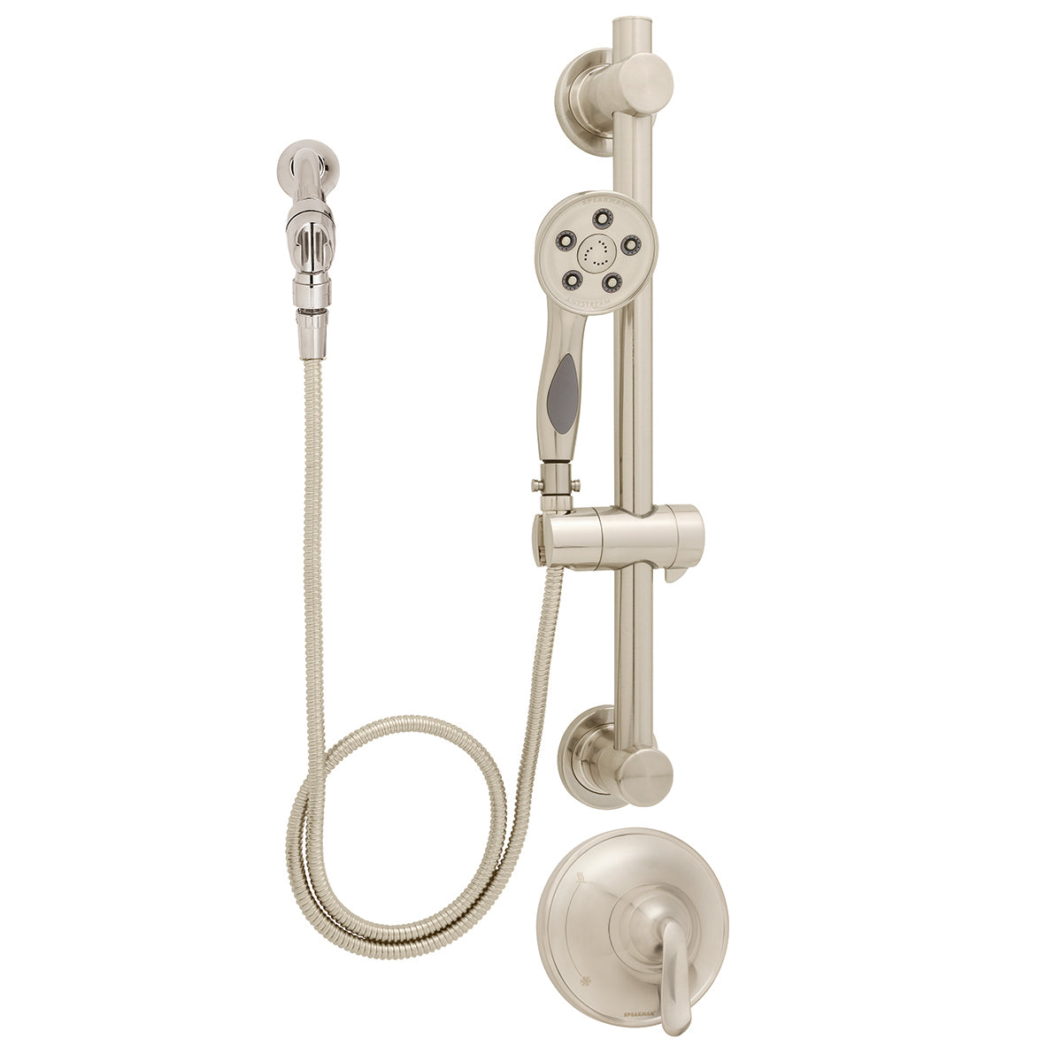 Speakman Caspian SM-7080-ADA-PBN ADA Complaint Hand Shower Combination Brushed Nickel Finish - 2.5 GPM