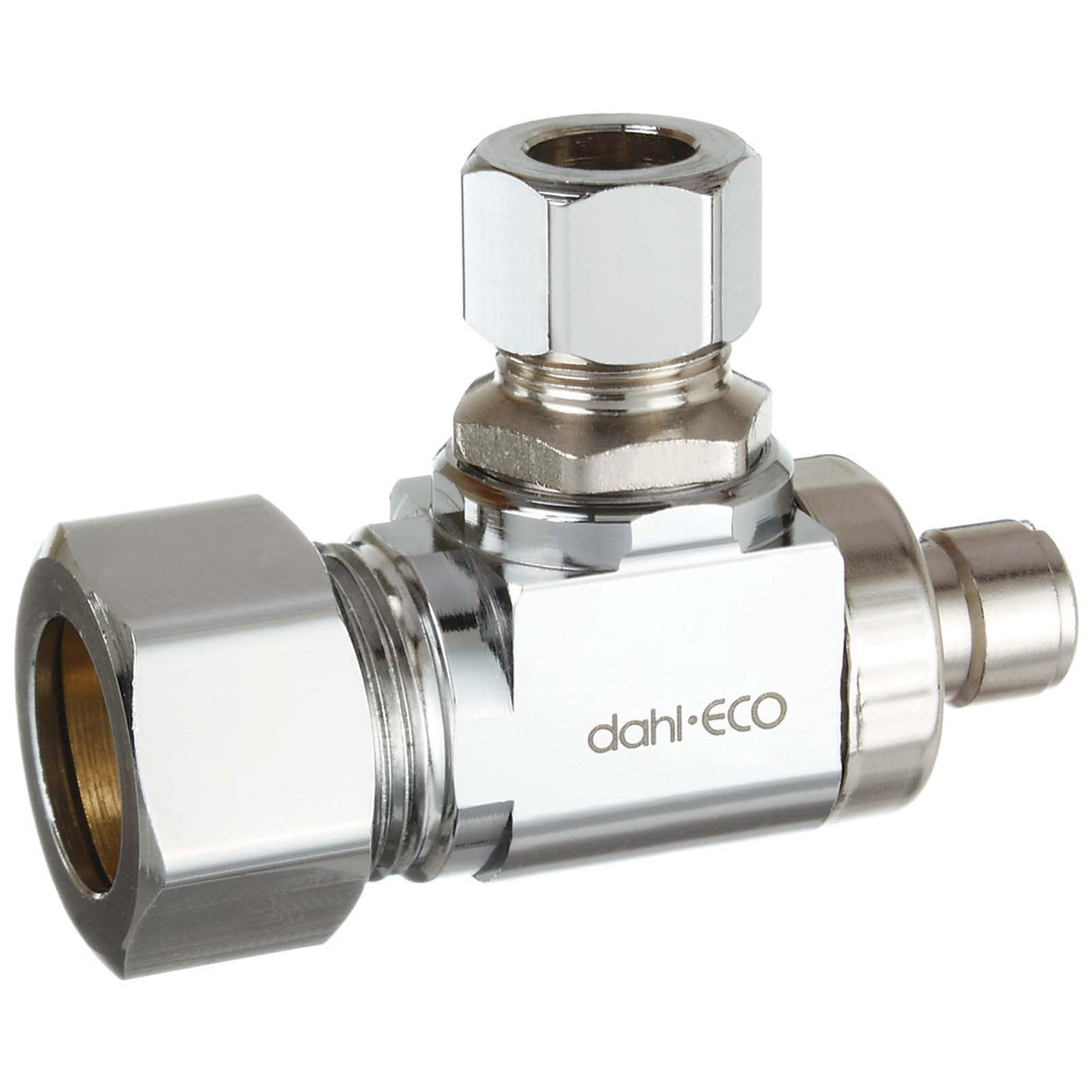 Dahl 613-33-31 3/8" Compression x 5/8" OD Compression E-Z Turn mini-ball valves (Lead Free) Loose Key Angle Stop