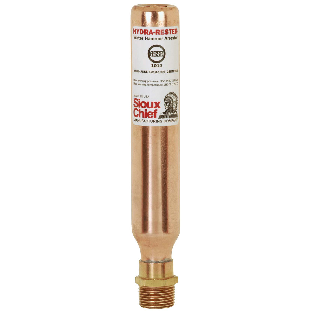 Sioux Chief HydraRester 653-B 650 Series Type L Copper Tube No-Lead Water Hammer Arrester, 3/4" MIP Thread