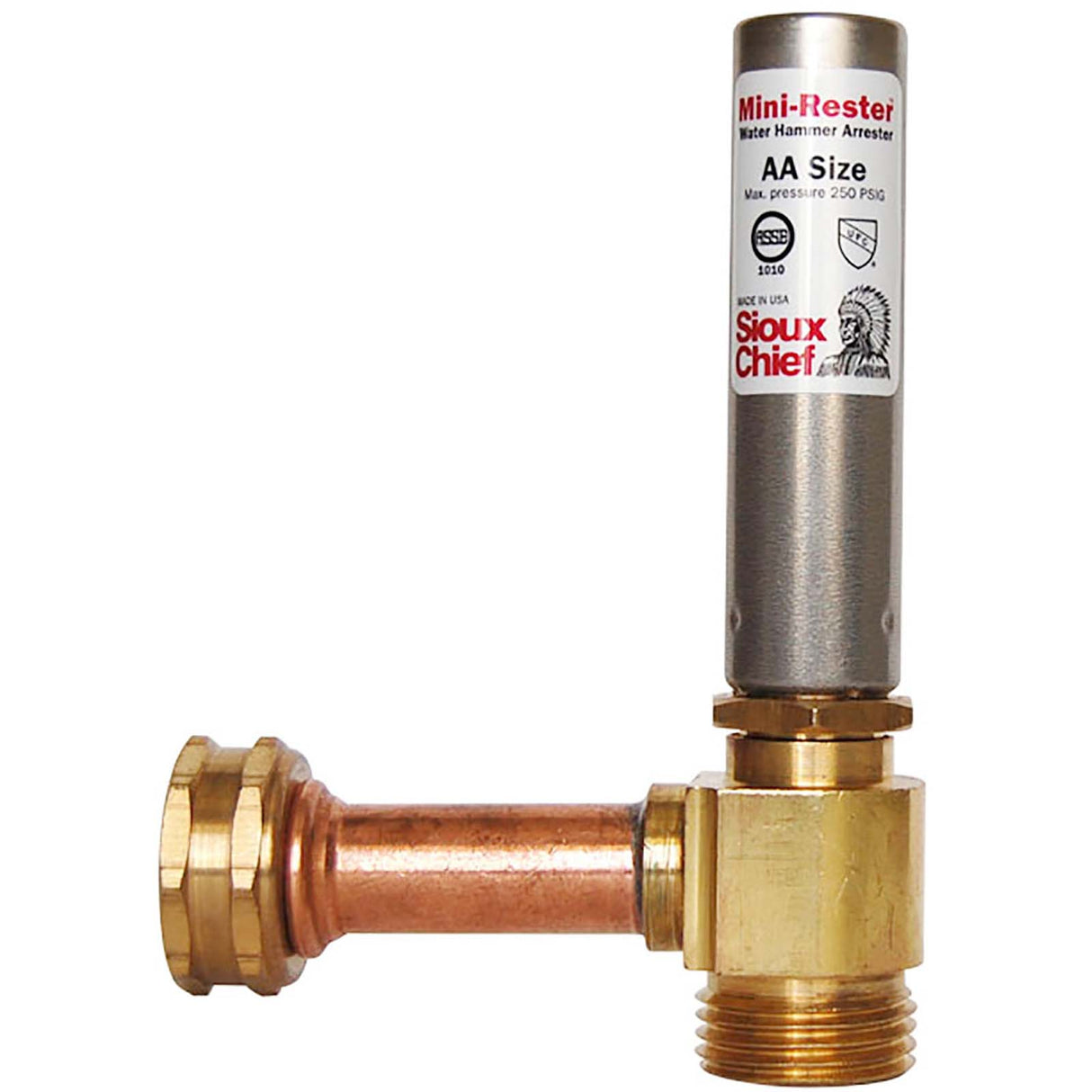 MiniRester 660-HB Stainless Steel Tube Water Hammer Arrester, 3/4 x 3/4"