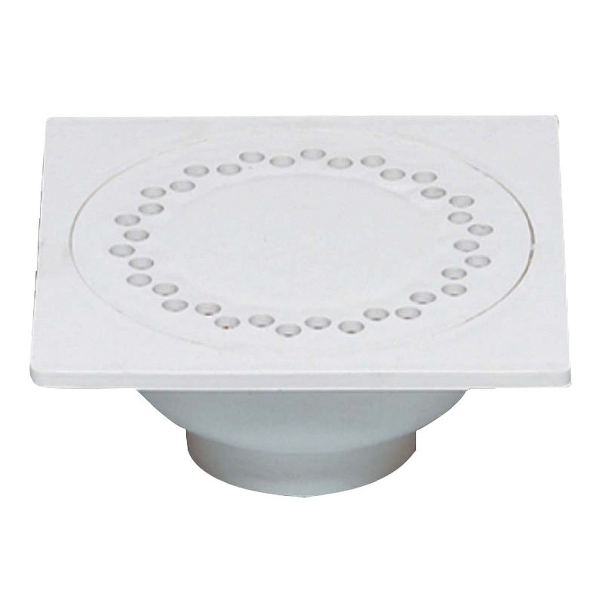 IPS Corp 82325 9 x 9" PVC Bell Trap Drain with Outlet Fits 3 or 4" SCH 40 DWV Pipe