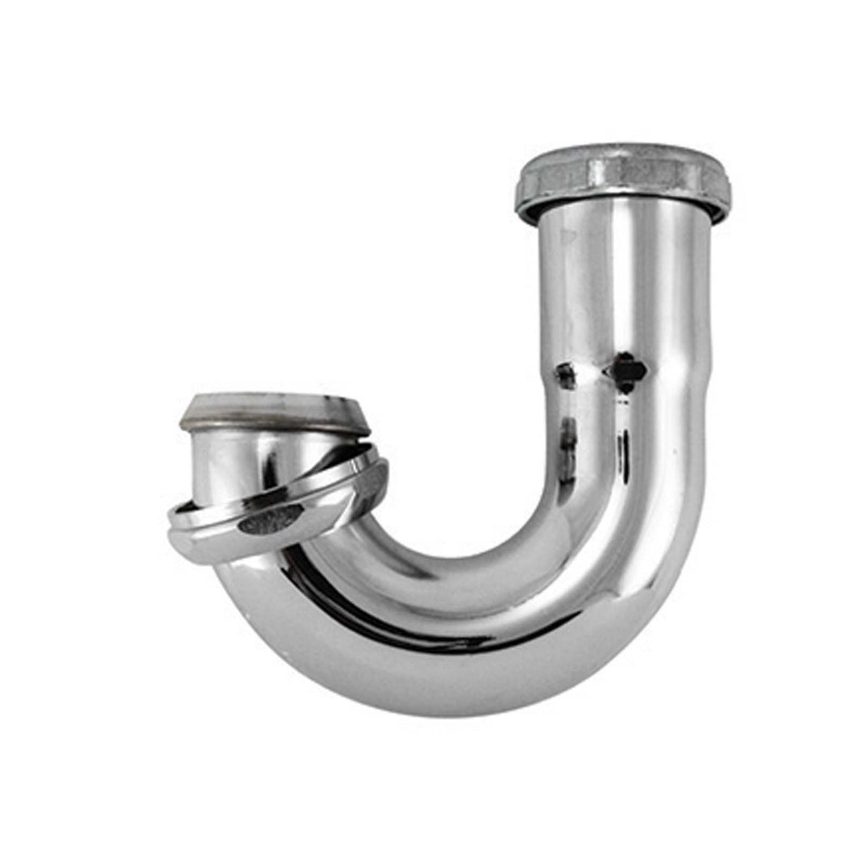 PlumbMaster Approved 50441 1-1/2" Ground Joint 17 Gauge Brass LA Pattern Sink Trap without Cleanout Plug Chrome