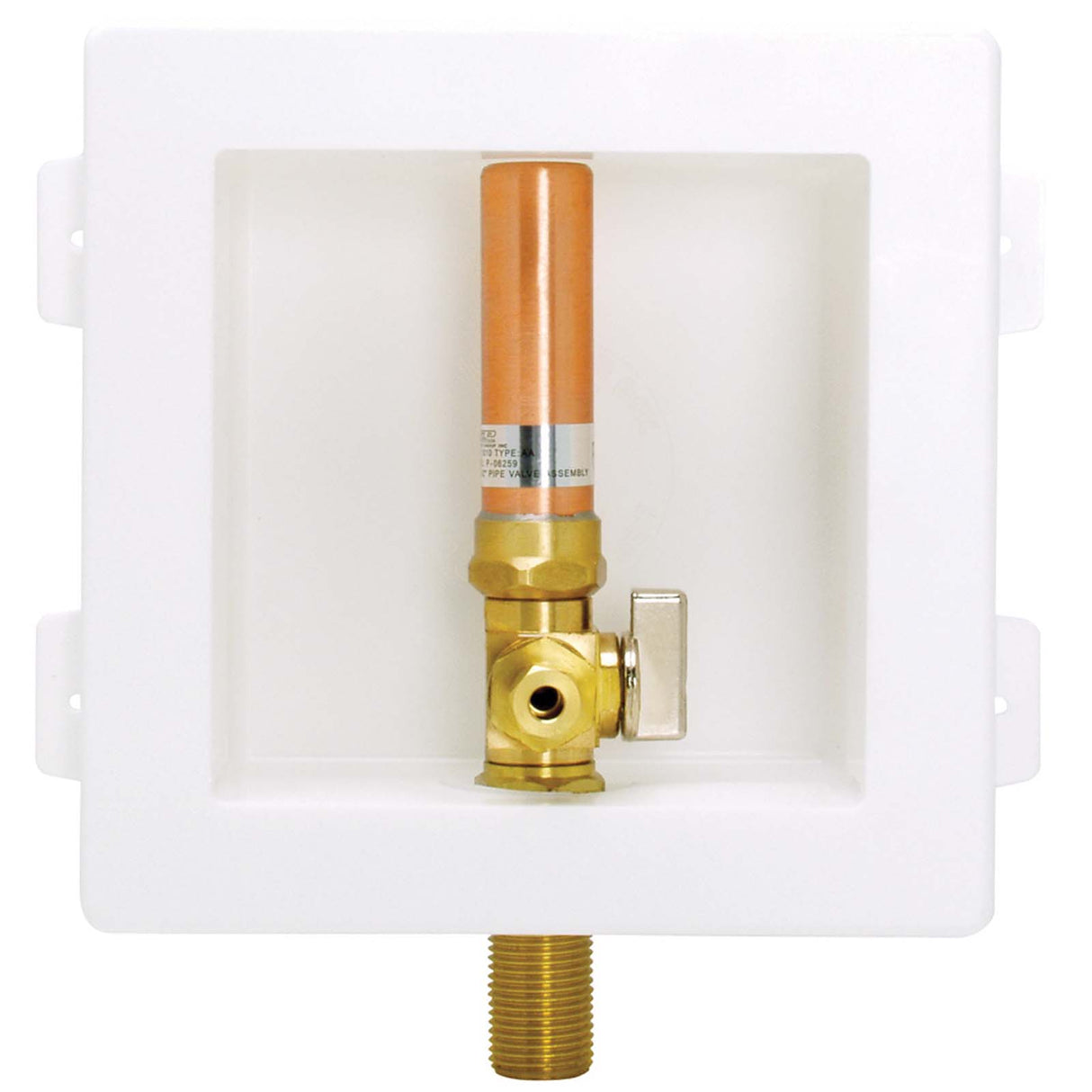 LSP 0B-817LL 1/2" x 1/4" MIP x Compression Assembled (Lead-Free) Ice Maker Box with Water Hammer Arrester with MIP Valves