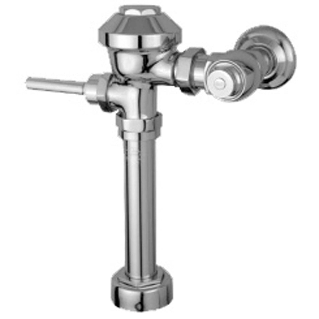 Zurn AquaFlush Z6000-YB Chrome Plated Brass Exposed Closet Flush Valve with Top Spud Connection, 3.5 gpf, 1" IPS