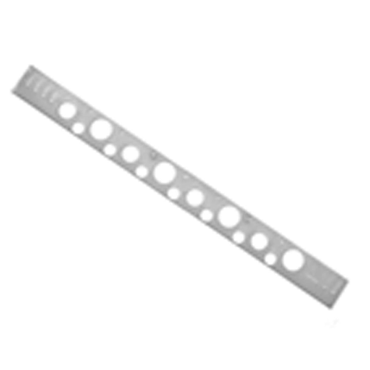 521-810 521 Series 16 ga Cold-Roll Steel Flat Stub Out Bracket, 20" L x 1-3/4" H, Copper-Plated