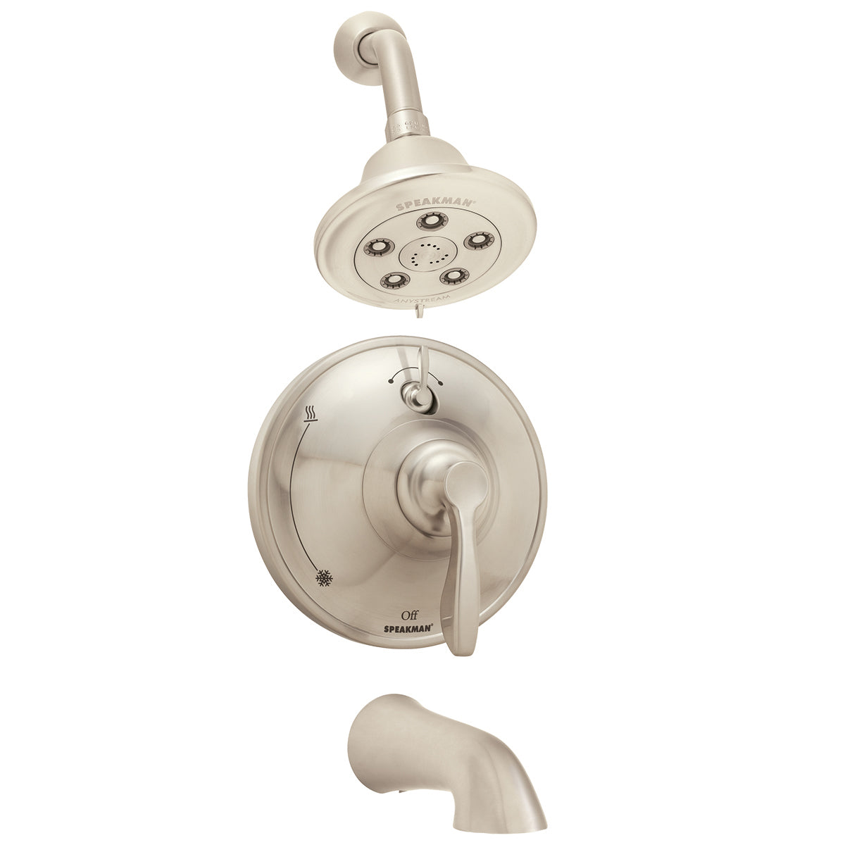 Speakman Chelsea SLV-10430-BN Diverter Trim, Shower and Tub Combination (Valve not included) Brushed Nickel Finish - 2.5 GPM
