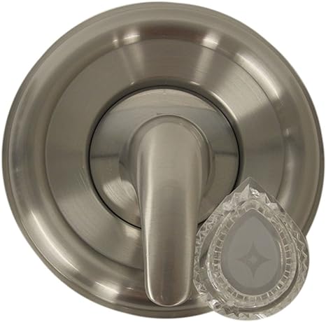 Danco 10002 Trim Kit, for Use with Moen Tub and Shower Faucets, Plastic, Brushed Nickel, Single-Handle Valve