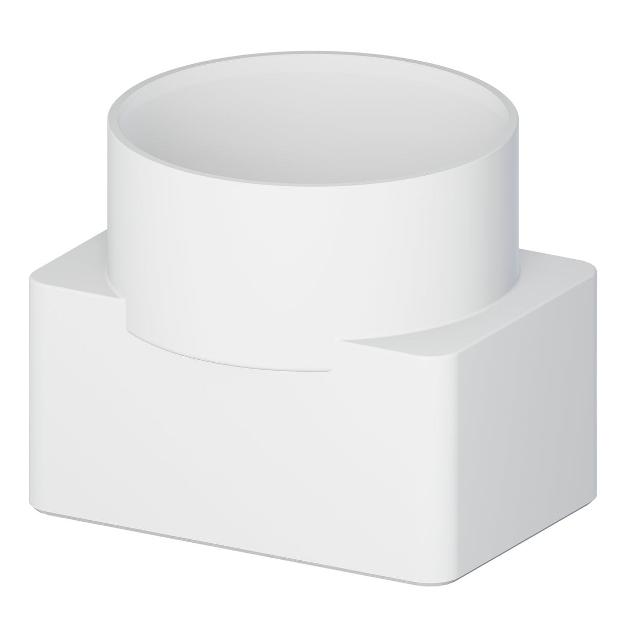 Tigre 36-652 2 x 3 x 4" Downspout x Hub PVC Sewer & Drain Adapter White