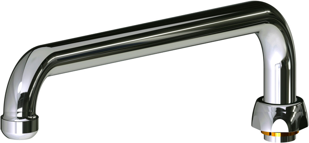 Chicago Faucets L12E1JKABCP L-Type 360 deg Swing Spout, 12" Reach, 2-3/8" Height