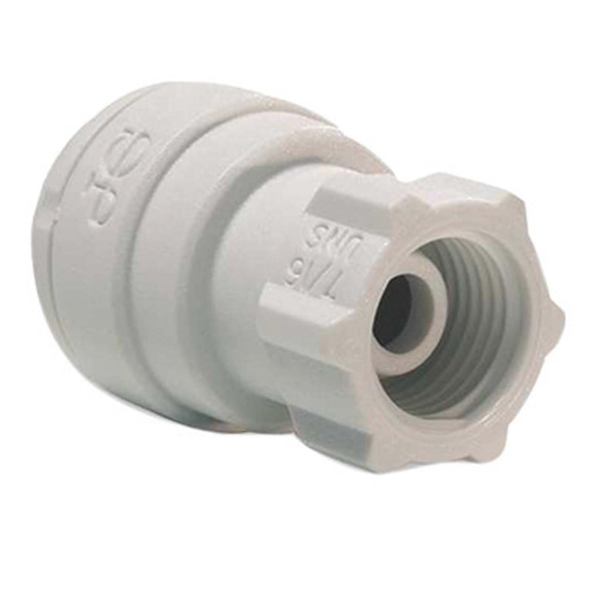 John Guest PP3208U7W 1/4" CTS x 7/16" Thread UNS Speedfit Plastic Tap Adapter