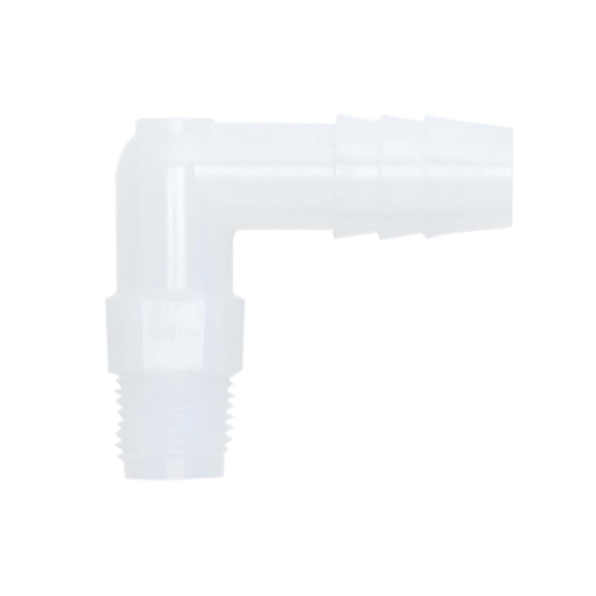 PlumbMaster Approved 52686 1/8" MIP x 3/8" Barb Nylon 90 deg Reducing Elbow