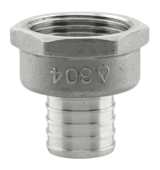 Boshart Industries SSPEX-FA07 3/4" Stainless Steel PEX x 3/4" FPT Adapter