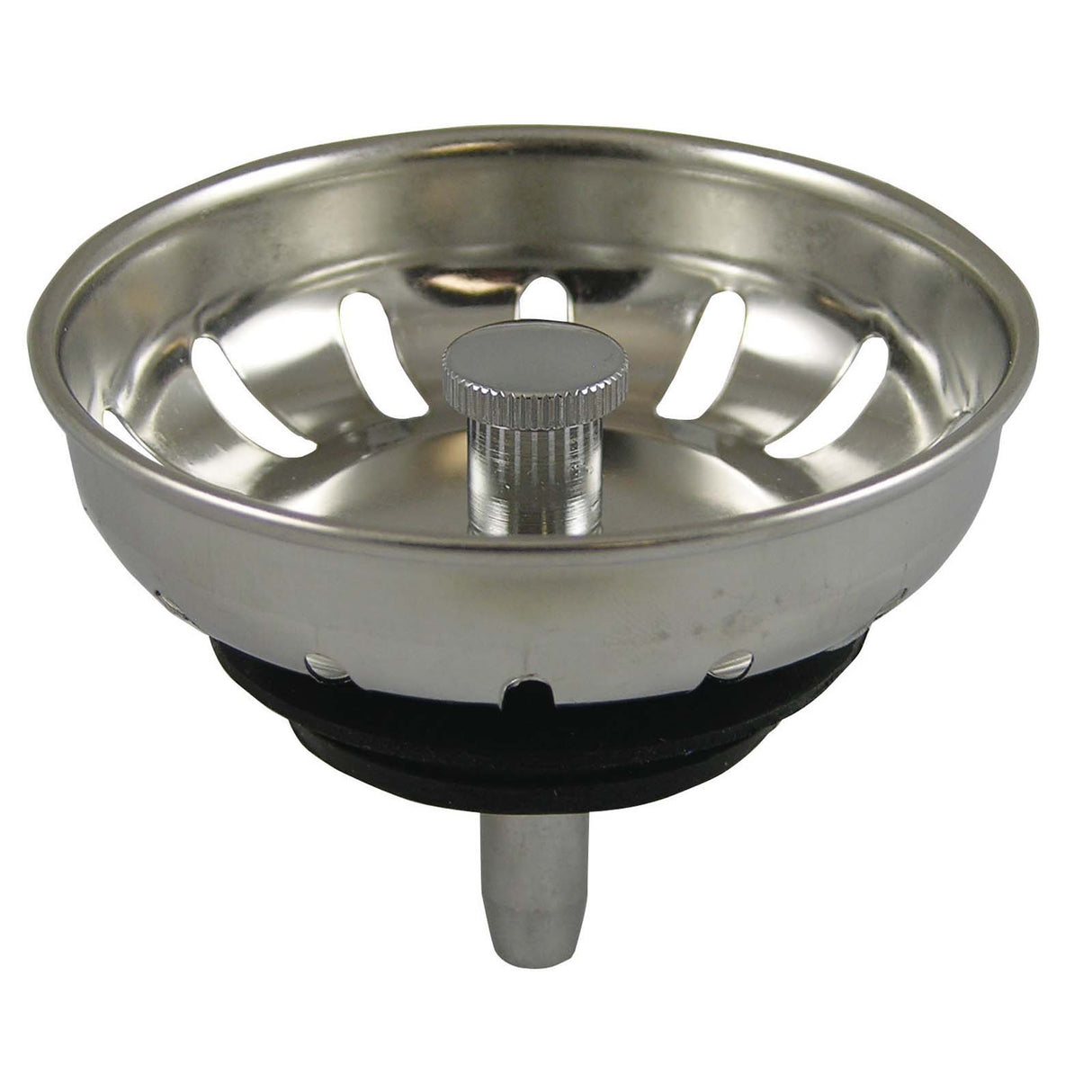 PlumbMaster Approved 51088 Chrome Plated Stainless Steel Premium Basket Strainer with Ball-Lock Post