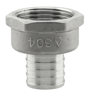 Boshart Industries SSPEX-FA0507 1/2" Stainless Steel PEX x 3/4" FPT Adapter
