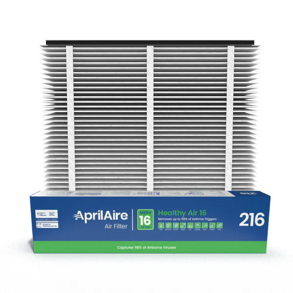 AprilAire 216 Replacement Filter for AprilAire Whole House Air Purifiers - MERV 16, Allergy, Asthma, & Virus, 20x25x4 Air Filter