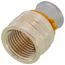 Viega 91520 1/2" PEX Press x 1/2" Female Adapter w/ Attached Sleeve (Zero Lead Bronze)