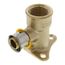 Viega 94520 1/2" PEX Press x 1/2" Female Drop Ear Elbow w/ Attached Sleeve (Zero Lead Bronze)