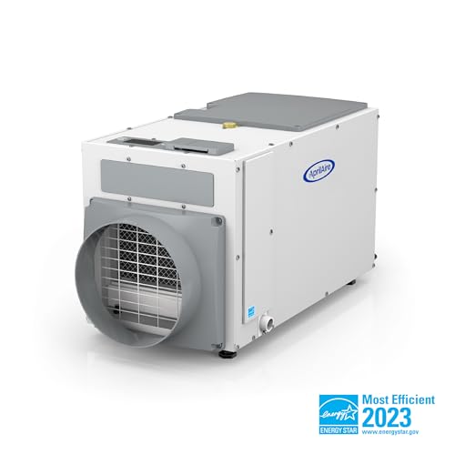 AprilAire E100 Pro 100-Pint Whole-House Dehumidifier, Energy Star Certified, Commercial-Grade Whole-Home Dehumidifier for Basement, Crawlspace, or Whole House up to 5,500 sq. ft.