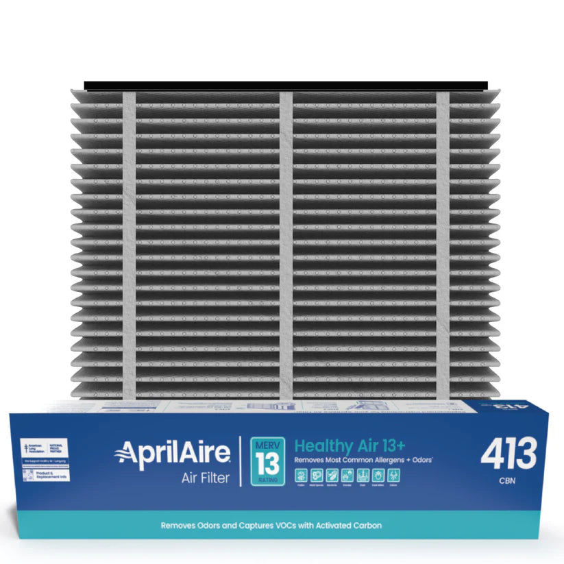 AprilAire 413CBN Replacement Filter for AprilAire Whole House Air Purifiers - MERV 13 with Carbon, Healthy Home Allergy + Odor Reduction, 16x25x4 Air Filter