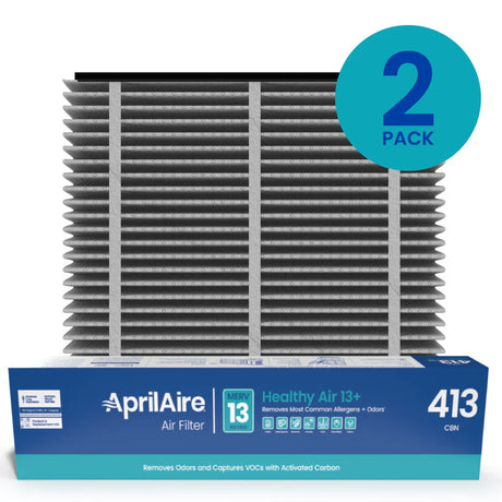 AprilAire 413CBN Replacement Filter for AprilAire Whole House Air Purifiers - MERV 13 with Carbon, Healthy Home Allergy + Odor Reduction, 16x25x4 Air Filter