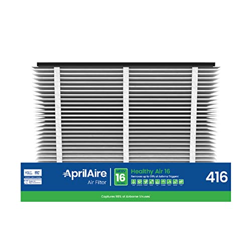 AprilAire 416 Replacement Filter for AprilAire Whole House Air Purifiers - MERV 16, Allergy, Asthma, & Virus, 16x25x4 Air Filter
