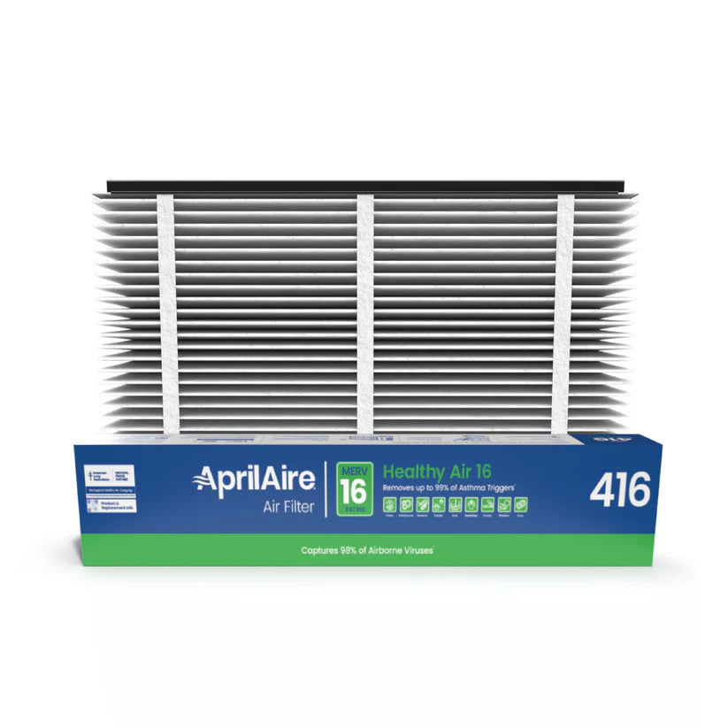 AprilAire 416 Replacement Filter for AprilAire Whole House Air Purifiers - MERV 16, Allergy, Asthma, & Virus, 16x25x4 Air Filter