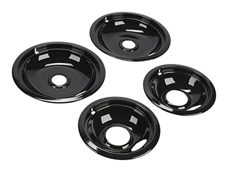Whirlpool W10288051 Genuine OEM Burner Drip Bowls For Ranges, Black – Replaces 874987, 4396070, 4396072, AH2377787, EA2377787, PS2377787