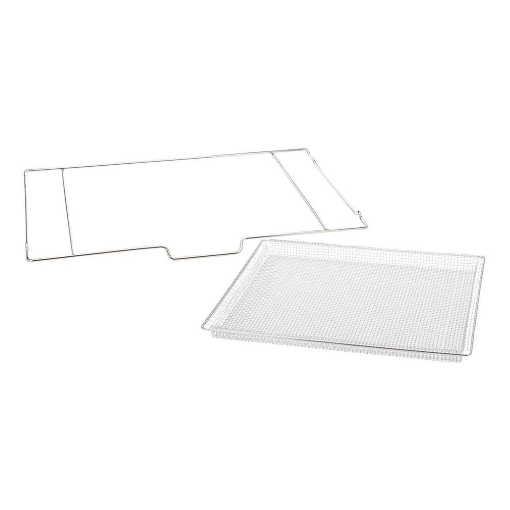 Frigidaire AIRFRYTRAY Ready Cook Oven Insert, Silver Basket: 18.4” x 15.3” x 0.8”, Rack: 24.1” x 15.3”
