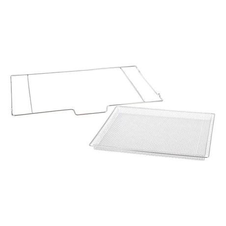 Frigidaire AIRFRYTRAY Ready Cook Oven Insert, Silver Basket: 18.4” x 15.3” x 0.8”, Rack: 24.1” x 15.3”