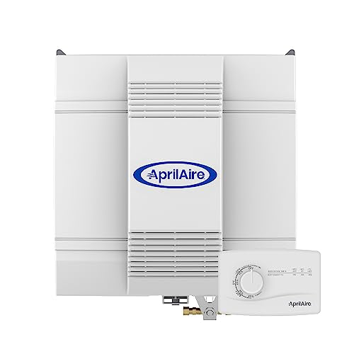 AprilAire 700M Whole-House Humidifier, Manual Fan Powered Furnace Humidifier, Large Capacity Whole-House Humidifier for Homes up to 5,300 Sq. Ft., White