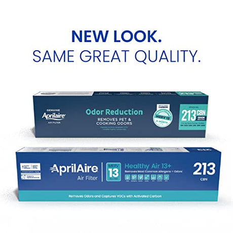 AprilAire 213CBN Replacement Filter for AprilAire Whole House Air Purifiers - MERV 13 with Carbon, Healthy Home Allergy + Odor Reduction, 20x25x4 Air Filter