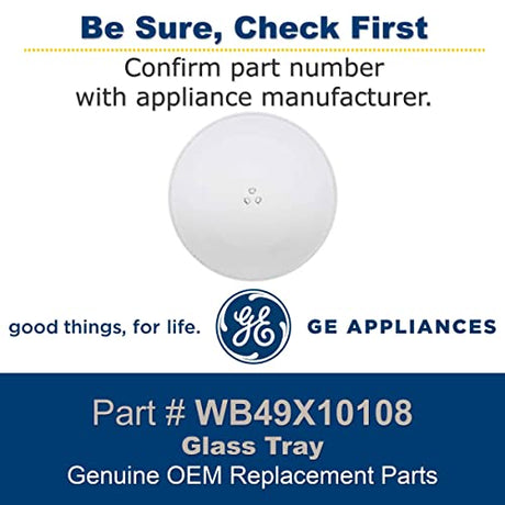 GE WB49X10108 Genuine OEM Glass Turntable Tray