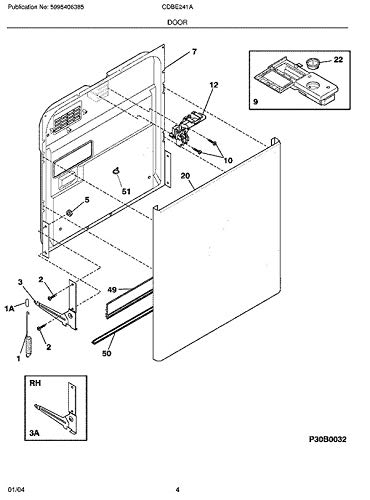GENUINE Frigidaire 809006501 Dishwasher Door Seal