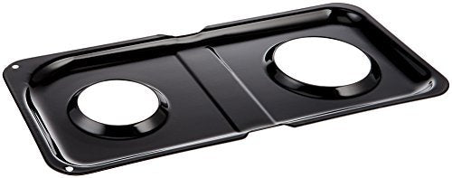 GE WB34K10009 Genuine OEM Porcelain Double Drip Pan (Black)