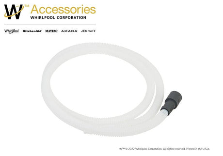 Whirlpool 8269144A Genuine OEM Drain Hose Extension For Dishwashers, 6 Feet White Accessory – Replaces 1489097, 8269144, AH2358130, EA2358130, PS2358130