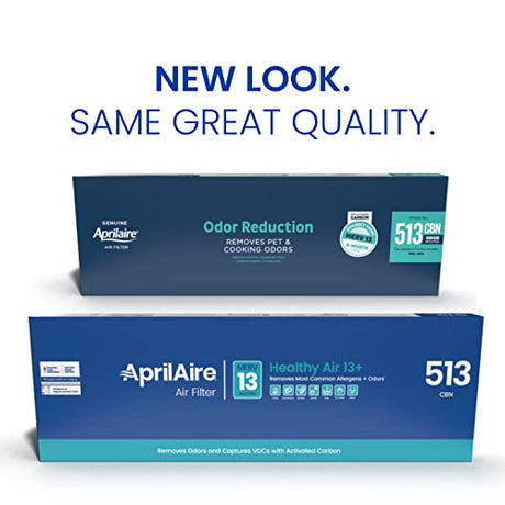 AprilAire 513CBN Replacement Filter for AprilAire Whole House Air Purifiers - MERV 13 with Carbon, Healthy Home Allergy + Odor Reduction, 31x28x4 Air Filter (Pack of 1)