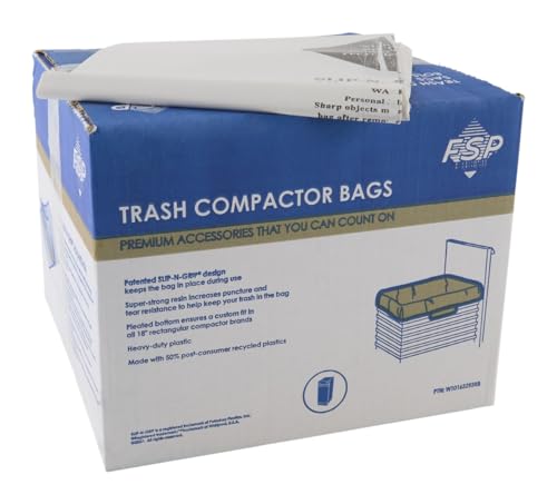 Whirlpool W10165293RB Genuine OEM 60 Pack-Plastic Compactor Bags-18" Models – 1394369, 4178058, 4318932, 4318933, 4318935, 4318937, 4318939, AH1964576, EA1964576, PS1964576